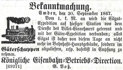 Ostfriesische Zeitung Nr. 30 vom 30. September 1867