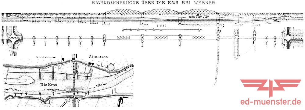 Emsbrücke Hilkenborg 1884